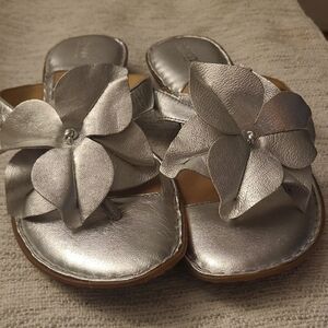 Born Silver Floral Women's Sandals